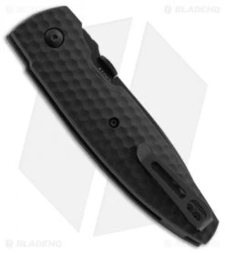 CRKT Lucas Burnley Aux Liner Lock Folding Knife Black (3.25" Black Serr)1221K -CRKT Knives Shop CRKT lucas burnley aux black black 1221K BHQ 51816 er side