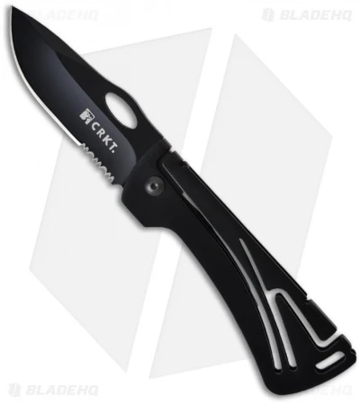 CRKT Klecker NIRK Lockback Knife (3.125" Black Serr) 5185 1 CRKT Klecker NIRK Lockback Knife (3.125" Black Serr) 5185