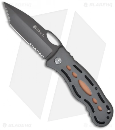 CRKT Lake Thunderbolt Liner Lock Knife (3.9" Gray Serr) 7133 1 CRKT Lake Thunderbolt Liner Lock Knife (3.9" Gray Serr) 7133