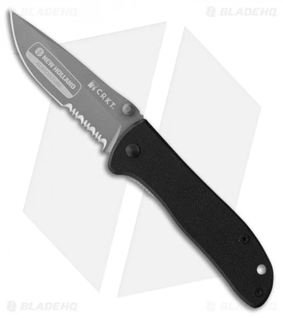 CRKT Drifter New Holland Liner Lock Knife Black G-10 (2.875" Gray Serr) 6460NH 1 CRKT Drifter New Holland Liner Lock Knife Black G-10 (2.875" Gray Serr) 6460NH