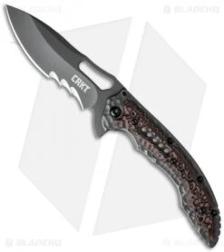 CRKT Ikoma Fossil Small Frame Lock Knife (3.41" Gray Serr) 5461