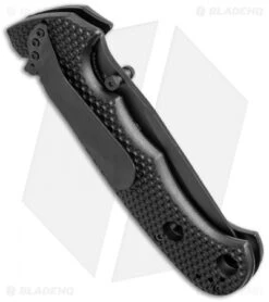 CRKT Hammond Cruiser Liner Lock Knife (3.75" Black Serr) 7914KN -CRKT Knives Shop crkt hammond cruiser 7914kn side cm