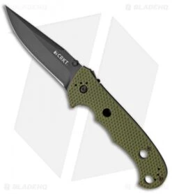 CRKT Hammond Cruiser LAWKS Liner Lock Knife OD Green (3.75" Black) 7904DKG