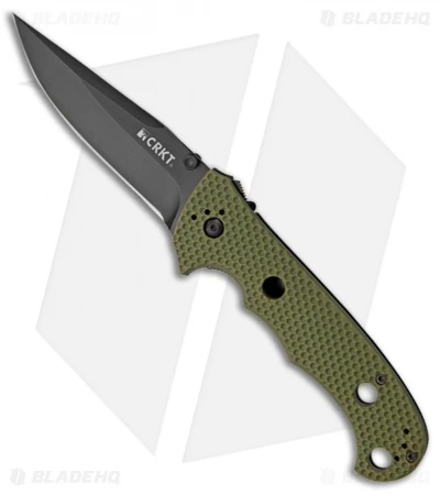 CRKT Hammond Cruiser LAWKS Liner Lock Knife OD Green (3.75" Black) 7904DKG 1 CRKT Hammond Cruiser LAWKS Liner Lock Knife OD Green (3.75" Black) 7904DKG