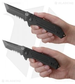 CRKT Ruger Knives 2-Stage Compact Tanto Flipper Knife (3.25" Black Serr) R2104K -CRKT Knives Shop crkt ruger r2103k hand cm 1