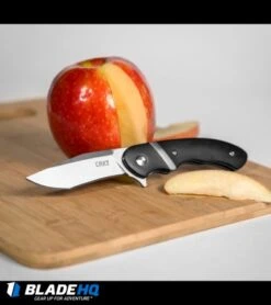 CRKT Philip Booth Snarky Recurve Liner Lock Flipper Knife (3.25" Satin) 7280 -CRKT Knives Shop crkt snarky recurve 7280 BHQ 71233 apple dl