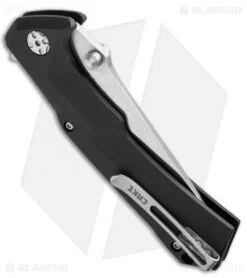 CRKT Tighe Tac Two Tanto Flipper Button Lock Knife GRN (3.25" Satin) 5235 -CRKT Knives Shop crkt tighe tac two tanto 5235 side cm